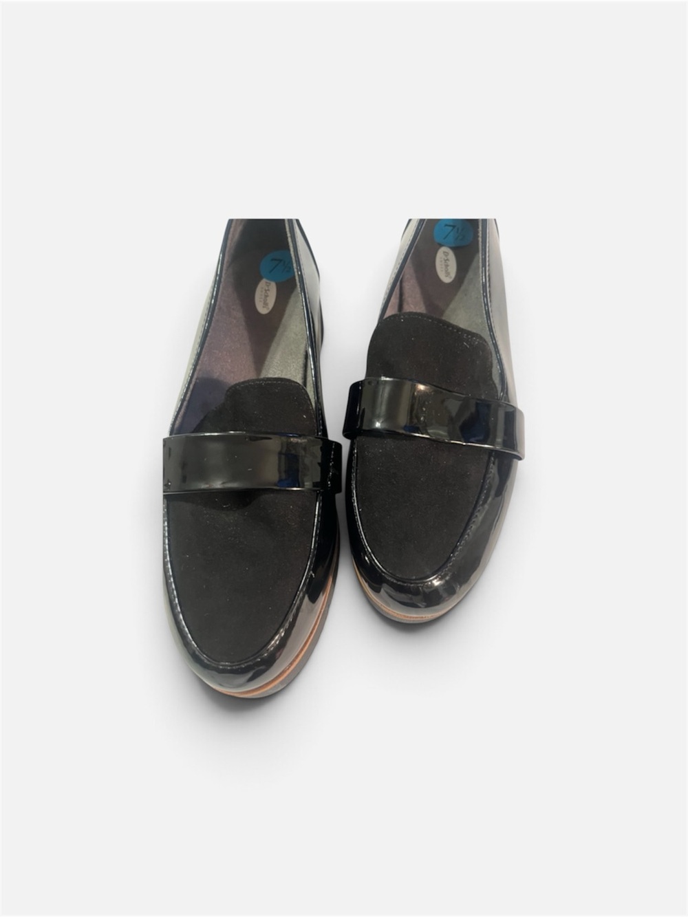 Dr. Scholl's Black Patent & Suede Loafers